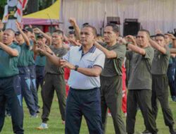 Olahraga Bersama TNI-Polri, Danlantamal IX Harap Sinergitas Semakin Mantap