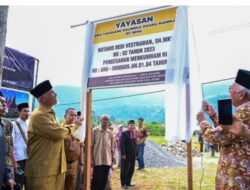 Gubernur Hadiri Peletakan Batu Pertama Pembangunan Rumah Gadang Suku Tanjuang Salingka Danau Maninjau