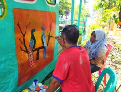 Goresan Lukisan Dinding Objek Wisata Desmeldi Kampai Buat Pengunjung Berdecak Kagum