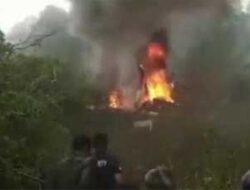 Pesawat Latih TNI Jatuh dan Terbakar, Tidak Ada Korban Jiwa