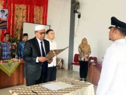 Bupati Pasbar Lantik Niswan Adil Lubis Jadi Pj. Walinagari