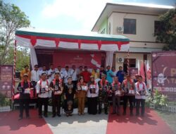 Ketua KPU Pulang Pisau, Menerima Estafet Kirab Pemilu dari KPU Palangka Raya