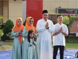 Polres Muba laksanakan Shalat Ied di Halaman Mapolres