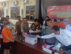 Polres Pulang Pisau Ungkap dan Musnahkan Barang Bukti Narkoba 210,27 Gram