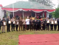 Hadiri Syukuran dan Pemotongan Tumpeng HUT Bhayangkara ke-77, Bupati Hamsuardi Sampaikan Pesan Ini