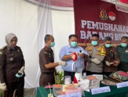 Kejaksaan Negeri Bengkulu Selatan Musnahkan Barang Bukti Narkoba Hasil Tangkapan