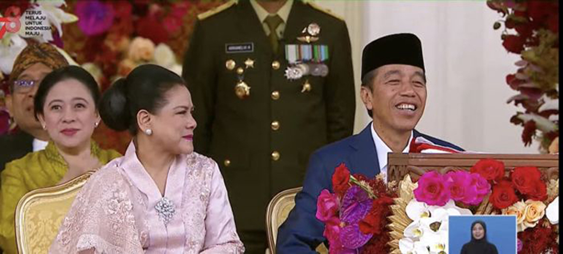 Presiden Joko Widodo saat upacara HUT Ke-78 RI