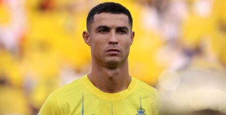 Cristiano Ronaldo di Final Liga Champions Arab 2023.