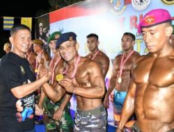 Atlet Binaraga Koarmada II Berprestasi Di Kejuaraan Body Contest Lantamal XIII Tarakan