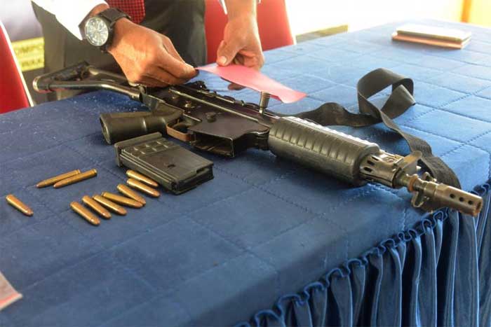 Ilustrasi senjata api ilegal,