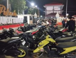 Polresta Bukittinggi Gelar Razia Knalpot Bising, Puluhan Kendaraan Bermotor Diamankan