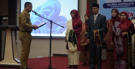 Pj Wako Rida Ananda Kukuhkan Guru Penggerak Kota Payakumbuh