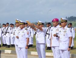 Pemegang Tongkat Komando Guspurla Koarmada III dan Lantamal XI Merauke Resmi Berganti