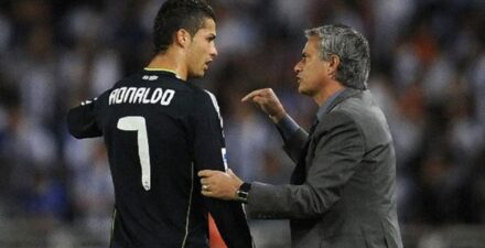 Cristiano Ronaldo dan Jose Mourinho kala sama-sama di Real Madrid.
