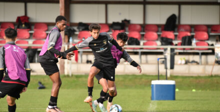 Sesi latihan Timnas Indonesia U-17 di Jerman.