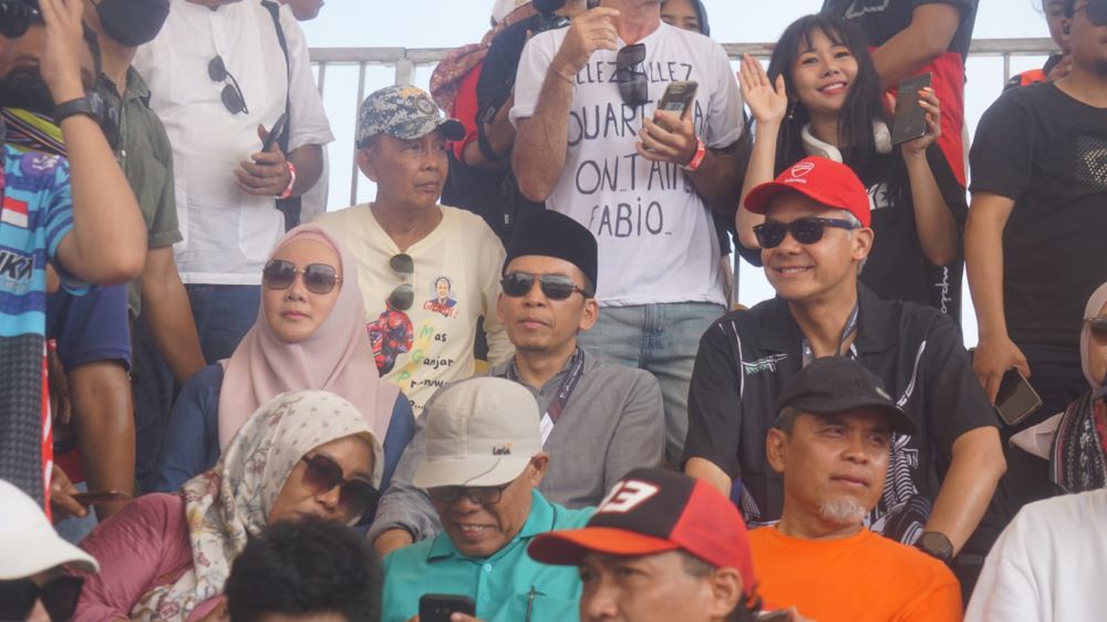 Ganjar Pranowo hadir langsung di Sirkuit Mandalika.