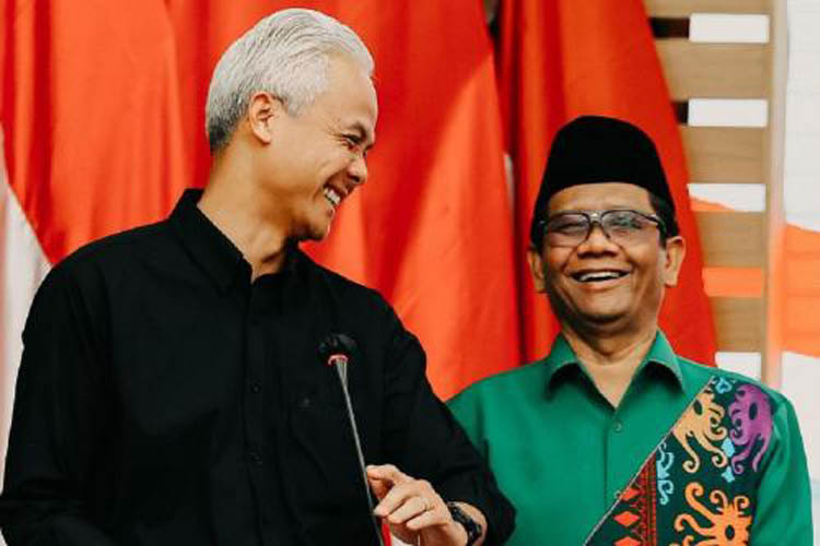 Visi misi Ganjar Pranowo dan Mahfud MD.