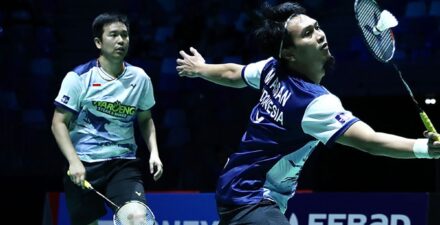 Mohammad Ahsan/Hendra Setiawan kala berlaga.