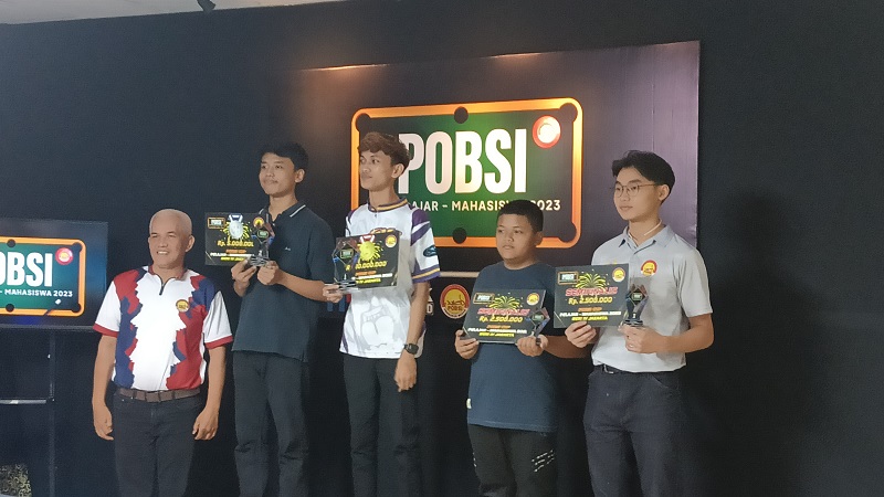 Ahmad Fauzan keluar sebagai juara POBSI Cup Pelajar-Mahasiswa 2023 Seri IV Jakarta.