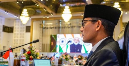 Menparekraf Sandiaga Uno bicara soal ekspor ekonomi kreatif.