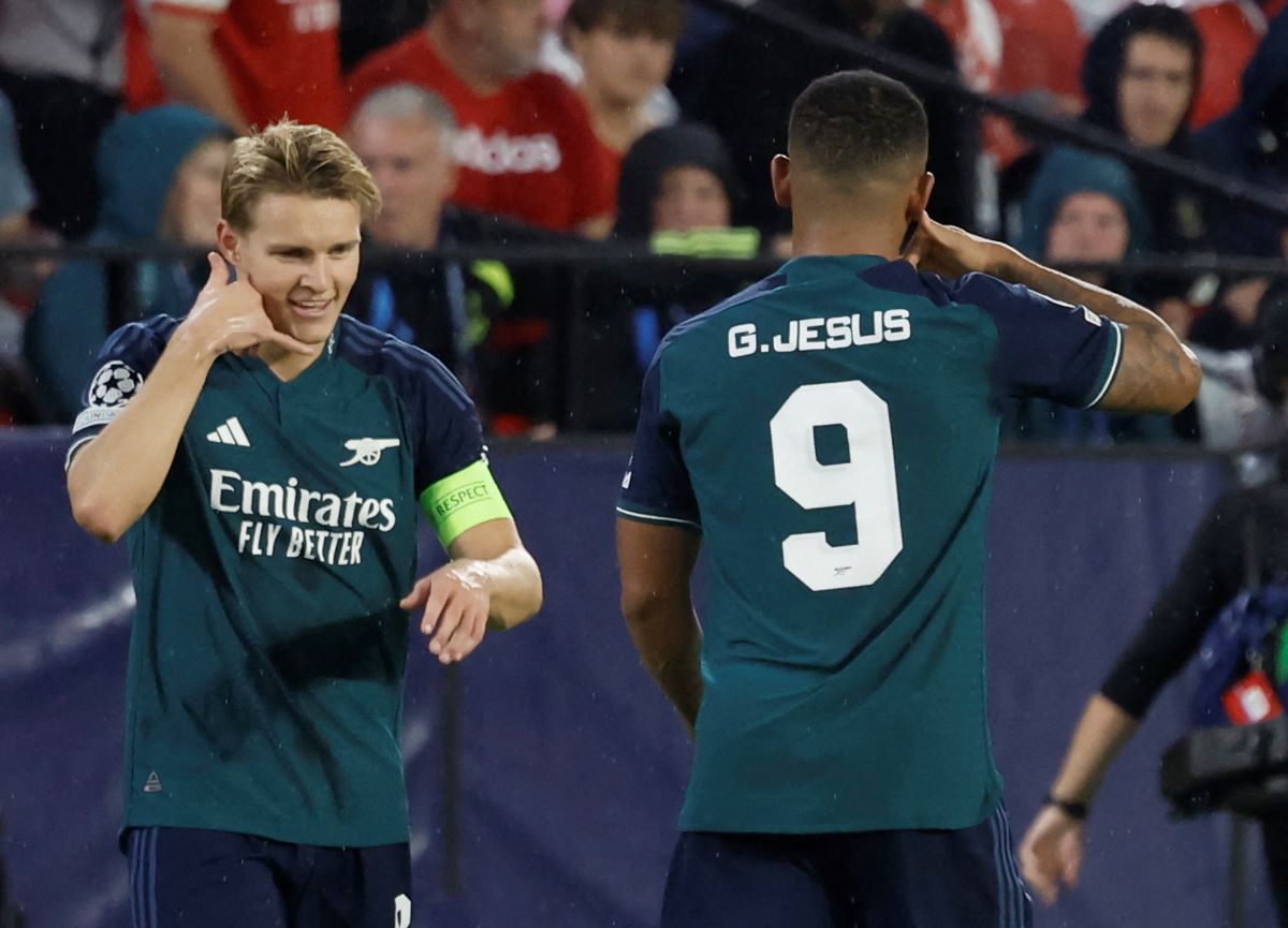 Arsenal sikat Sevilla 2-1 di Liga Champions 2023-2024.