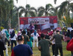Kapenrem 102/Pjg Hadiri Senam Bersama Dalam Rangka HUT DPD RI Ke-19 Tahun 2023