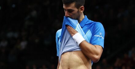 Novak Djokovic kala berlaga di Paris Masters 2023.