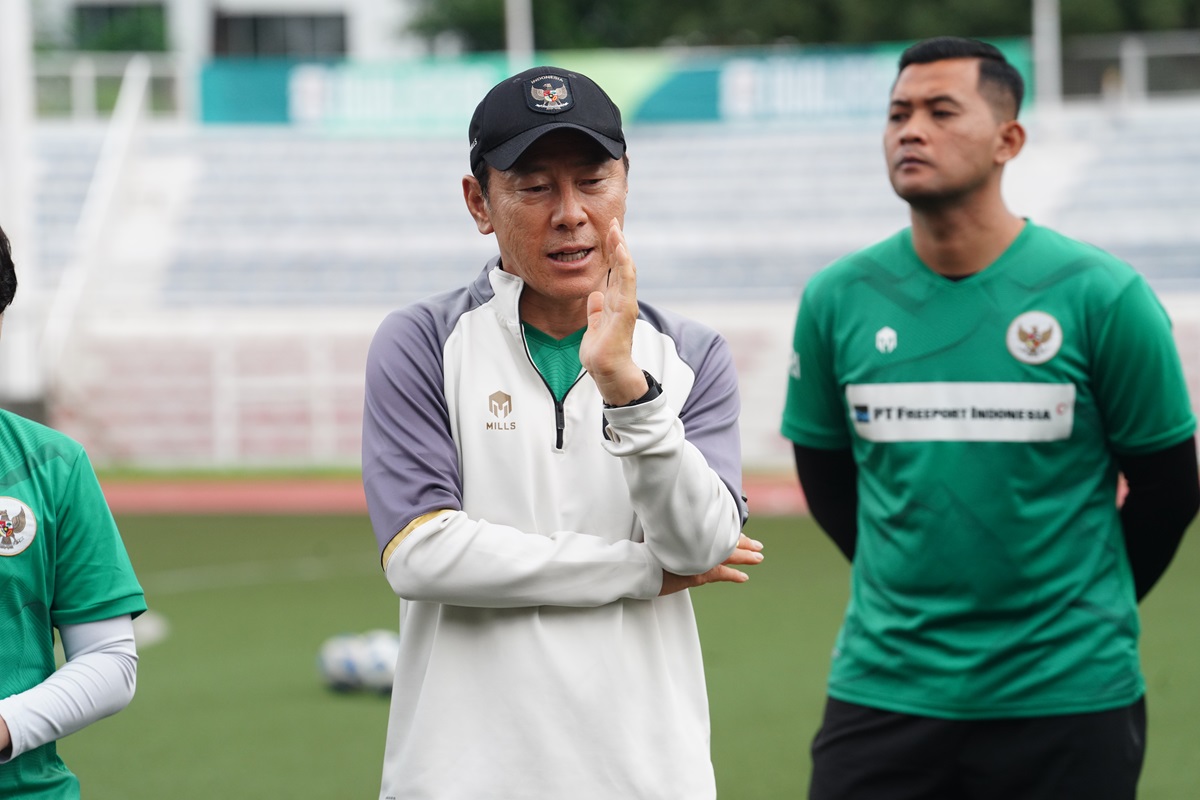 Shin Tae-yong kala melatih Timnas Indonesia.