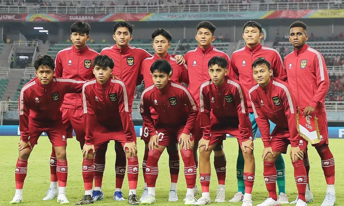 Timnas Indonesia U-17 kala berlaga di Piala Dunia U-17 2023.