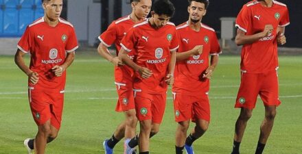 Timnas Maroko U-17 bersiap menghadapi Timnas Mali U-17.