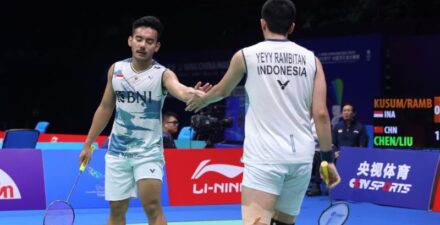 Pramudya/Yeremia terhenti di perempat final China Masters 2023.