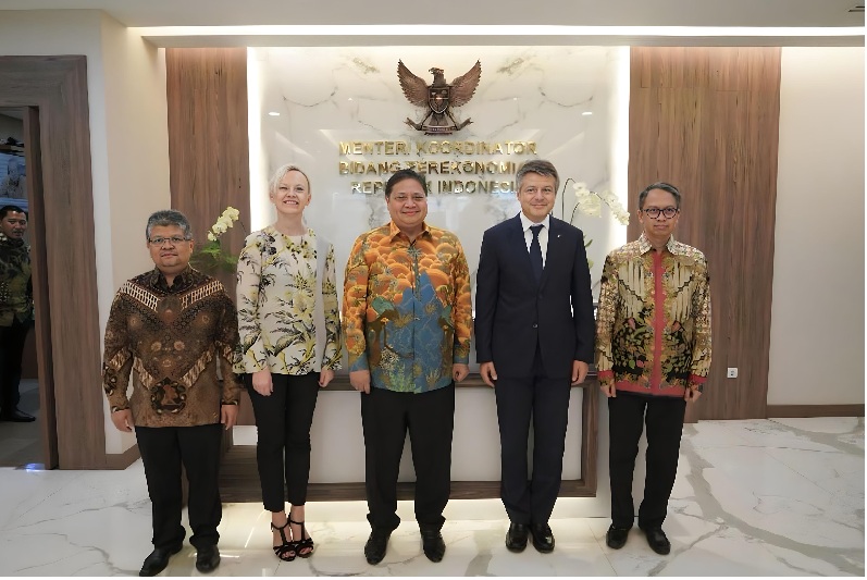 Menko Airlangga bertemu Dubes Baru Uni Eropa.