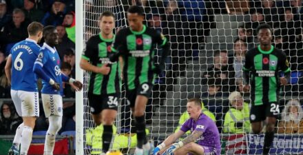Hasil Liga Inggris 2023-2024 semalam menunjukkan Everton ditahan Brighton 1-1.