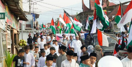 Aksi damai bela Palestina di Padang Panjang, Minggu (12/11)