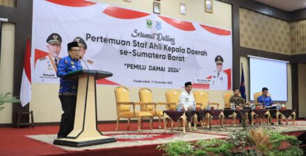 Pertemuan Pemilu Damai 2024 DiIkuti Stat Ahli Kepala Daerah Se Sumbar