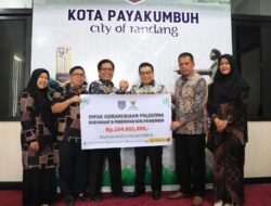 Pj Wako Jasman Serahkan Bantuan Peduli Palestina Sebesar Rp. 104 Juta Lebih