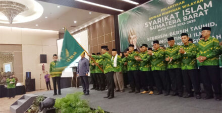 Suasana pelantikan pengurus Dr. Hamdan Zoelva SH,