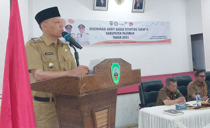 Wabup Pasaman Sabar AS saat memberi sambutan.