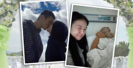 Perempuan nikahi kekasih yang lagi sekarat.