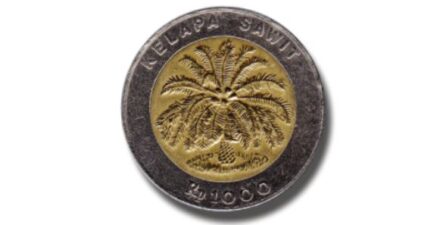 Uang koin Rp1.000 bergambar kelapa sawit.