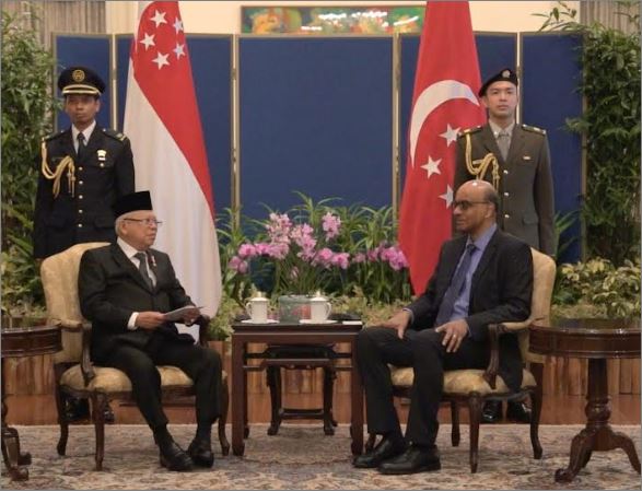 Wapres Maruf Amin bertemu Presiden Singapura.