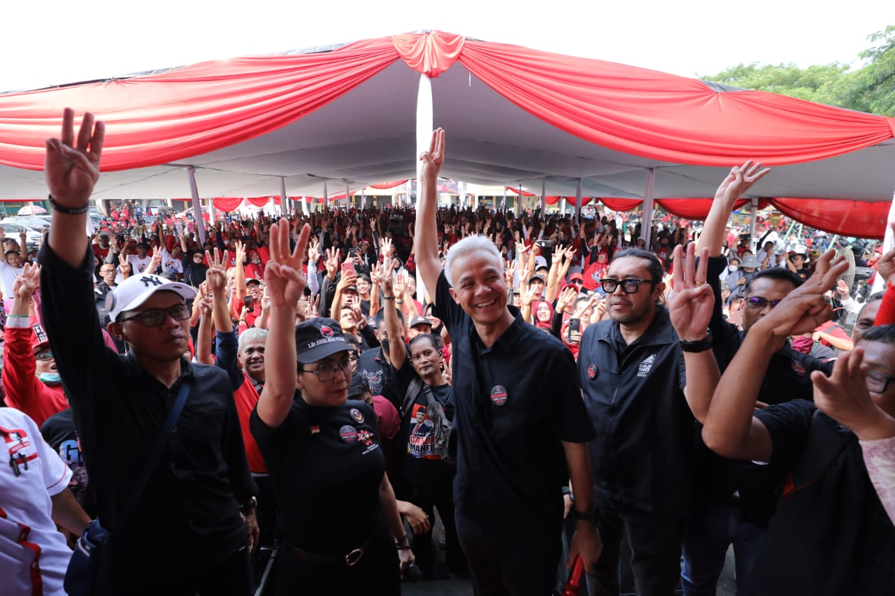 3000 petani dan nelayan dukung Ganjar Pranowo turunkan harga pangan.