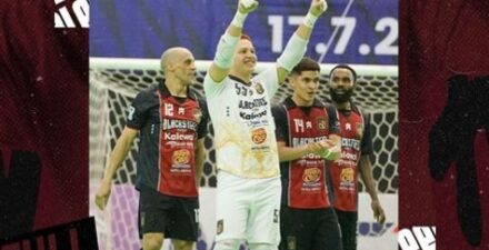 Blacksteel kalahkan Halus FC 5-1 di Liga Futsal Profesional 2023-2024.