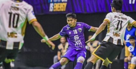 Pendekar United vs Unggul FC di Liga Futsal Profesional 2023-2024.