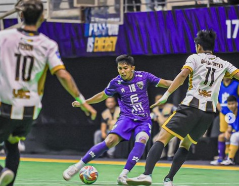 Pendekar United vs Unggul FC di Liga Futsal Profesional 2023-2024.