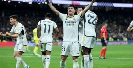Real Madrid menang 4-1 atas Villarreal di Liga Spanyol 2023-2024.