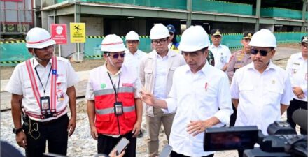 Presiden Jokowi Tinjau Pembangunan Hotel Nusantara.