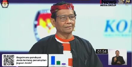 Mahfud MD dalam Debat Cawapres.
