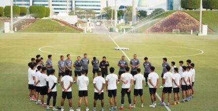TC Timnas Indonesia U-20 di Qatar.