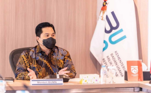 Menteri BUMN Erick Thohir pamer hasil transformasi BUMN di akhir 2023.